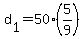 +d%5B1%5D+=+50%2A%285%2F9%29+