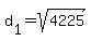 +d%5B1%5D+=+sqrt%28+4225+%29+