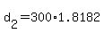 +d%5B2%5D+=+300%2A1.8182+