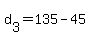 +d%5B3%5D+=+135+-+45+