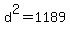 +d%5E2+=+1189+