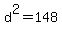 +d%5E2+=+148+
