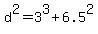 +d%5E2+=+3%5E3+%2B+6.5%5E2+
