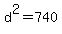 +d%5E2+=+740+
