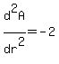 +d%5E2A%2Fdr%5E2+=+-2+