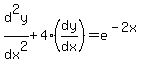 +d%5E2y%2Fdx%5E2+%2B+4%28dy%2Fdx%29=+e%5E%28-2x%29+
