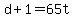 +d+%2B+1+=+65t+