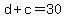 +d+%2B+c+=+30+