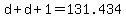 +d+%2B+d+%2B+1+=+131.434+
