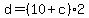 +d+=+%28+10+%2B+c+%29%2A2+