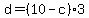 +d+=+%28+10+-+c+%29%2A3+