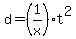 +d+=+%281%2Fx%29%2At%5E2+
