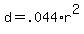 +d+=+.044%2Ar%5E2+