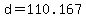+d+=+110.167+