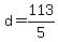 +d+=+113%2F5+