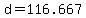 +d+=+116.667+