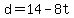 +d+=+14+-+8t+