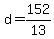+d+=+152%2F13+