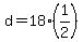 +d+=+18%2A%281%2F2%29+