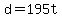 +d+=+195t+