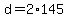 +d+=+2%2A145+