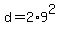 +d+=+2%2A9%5E2+