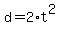 +d+=+2%2At%5E2+