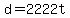 +d+=+2222t+