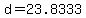 +d+=+23.8333+
