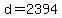 +d+=+2394+