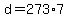 +d+=+273%2A7+