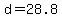 +d+=+28.8+