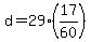 +d+=+29%2A%2817%2F60%29+