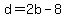 +d+=+2b+-+8+