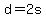 +d+=+2s+