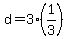 +d+=+3%2A%281%2F3%29+