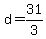 +d+=+31%2F3+