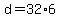 +d+=+32%2A6+