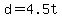 +d+=+4.5t+