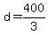 +d+=+400%2F3+
