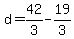 +d+=+42%2F3+-+19%2F3+
