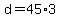 +d+=+45%2A3+