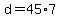 +d+=+45%2A7+