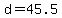 +d+=+45.5+