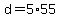 +d+=+5%2A55+