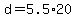 +d+=+5.5%2A20+