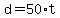 +d+=+50%2At+