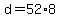 +d+=+52%2A8+