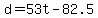 +d+=+53t+-+82.5+