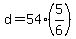 +d+=+54%2A%285%2F6%29+